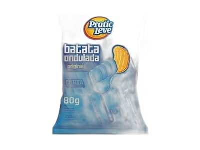Batata Ondulada Sabor Natural 80g Pratic Leve