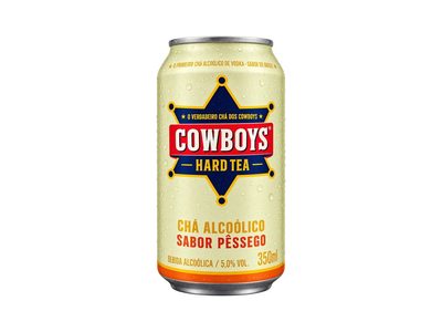 Chá Alcoolico Cowboys Sabor Pessego 350ml